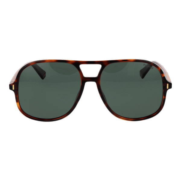 Polaroid Sonnenbrille PLD 6217/S 57086UC – Frontansicht mit Eco Polycarbonat Rahmen und Grün Gläsern