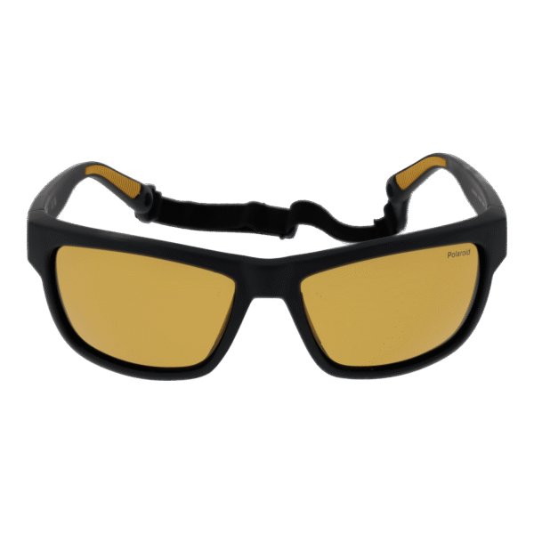 Polaroid Sonnenbrille PLD 7031/S 59PGCMU – Frontansicht mit Polymethylpenten Rahmen und Gelb Gläsern