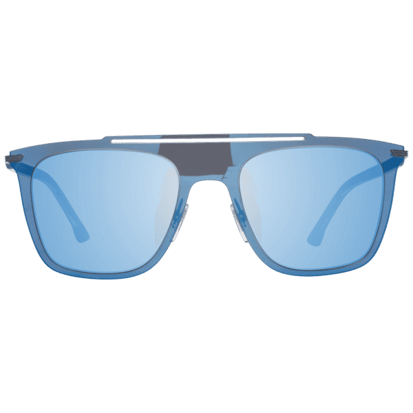 Police Sonnenbrille PL581M 52627B – Frontansicht mit Metall & Kunststoff Rahmen und Blau Gläsern