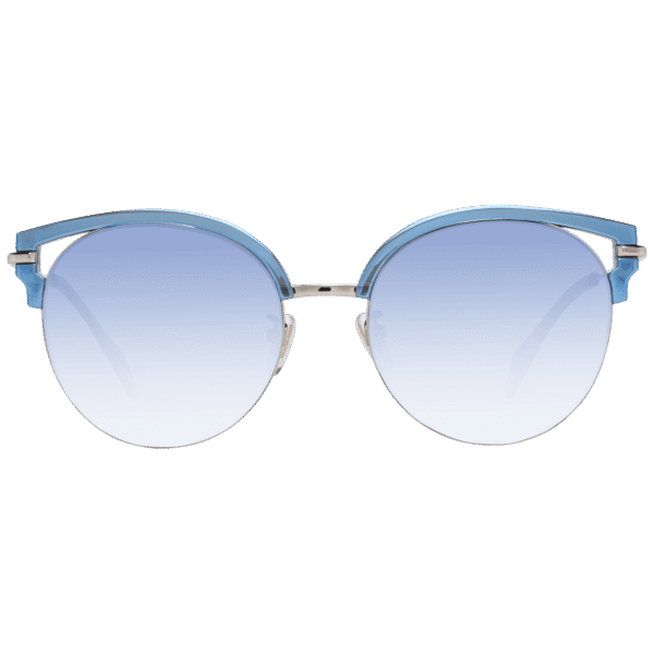 Police Sonnenbrille PL739 548FFB – Frontansicht mit Metall & Kunststoff Rahmen und Blau Gläsern