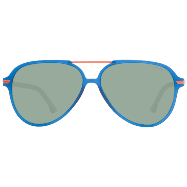 Police Sonnenbrille SPL582M 58Z80X – Frontansicht mit Kunststoff Rahmen und Grün Gläsern