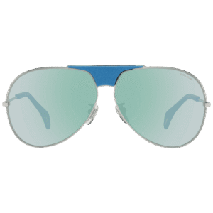Police Sonnenbrille SPL740 62579B – Frontansicht mit Kunststoff Rahmen und Blau Gläsern