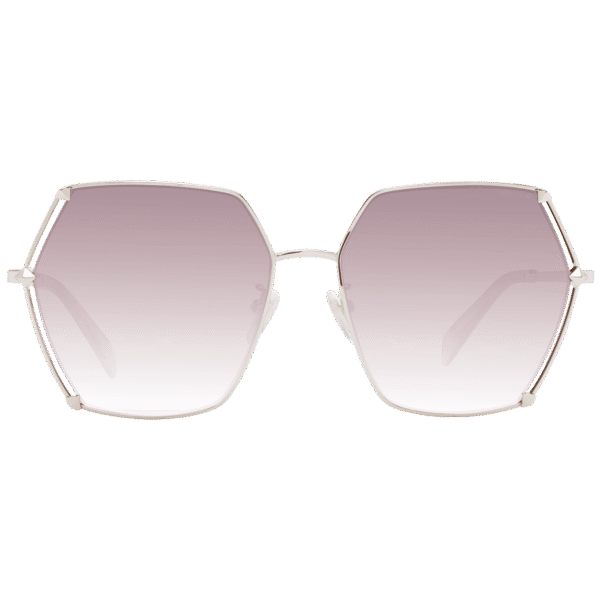 Police Sonnenbrille SPLD31 560300 – Frontansicht mit Metall Rahmen und Braun Gläsern