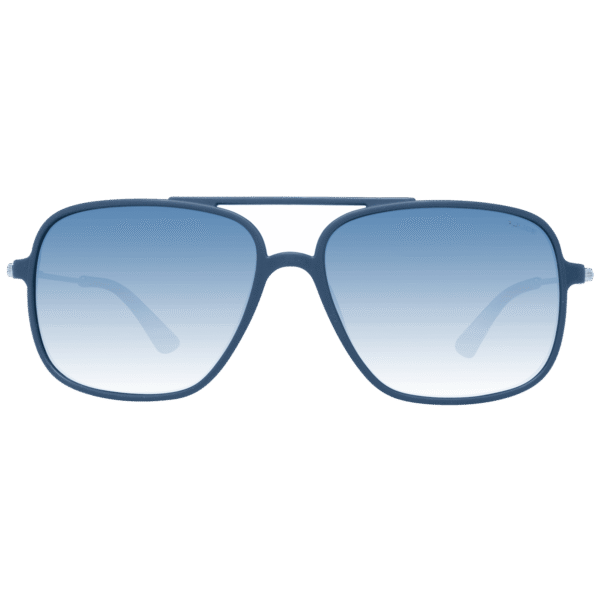 Police Sonnenbrille SPLD40M 599NQP – Frontansicht mit Kunststoff Rahmen und Blau Gläsern