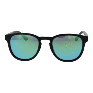 Police Sonnenbrille SPLF60 53U28V – Frontansicht mit Kunststoff Rahmen und Grün Gläsern