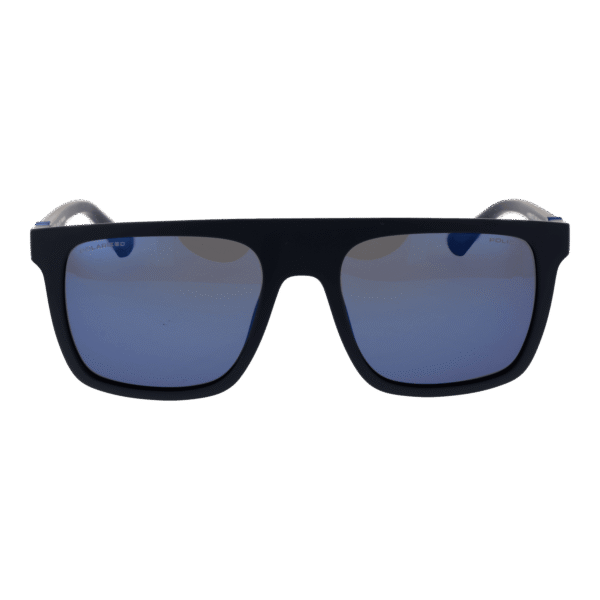 Police Sonnenbrille SPLF61M55C03P – Frontansicht mit Kunststoff Rahmen und Grau Gläsern