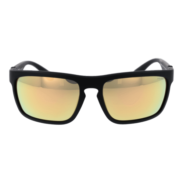 Police Sonnenbrille SPLF63 63U28G – Frontansicht mit Kunststoff Rahmen und Grau Gläsern