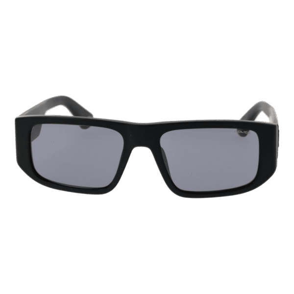 Police Sonnenbrille SPLL13M55703X – Frontansicht mit Zellulose Azetat Rahmen und Grau Gläsern