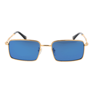 Police Sonnenbrille SPLL85 54249B – Frontansicht mit Metall Rahmen und Blau Gläsern