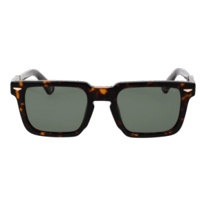 Police Sonnenbrille SPLL88 520722 – Frontansicht mit Zellulose Azetat Rahmen und Grün Gläsern