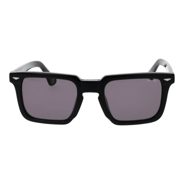 Police Sonnenbrille SPLL88E52700V – Frontansicht mit Zellulose Azetat Rahmen und Grau Gläsern