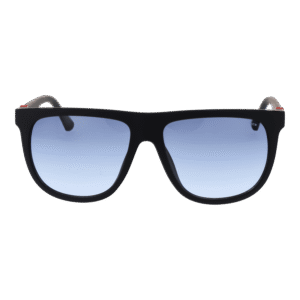 Police Sonnenbrille SPLN33 590V14 – Frontansicht mit Kunststoff Rahmen und Blau Gläsern