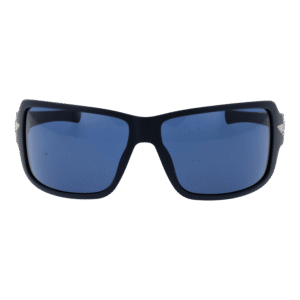 Police Sonnenbrille SPLN37 650C03 – Frontansicht mit Kunststoff Rahmen und Blau Gläsern