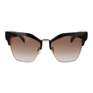 Police Sonnenbrille SPLN59 5601AY – Frontansicht mit Kunststoff Rahmen und Braun Gläsern