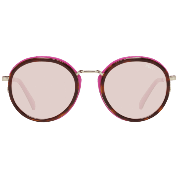 Pucci Sonnenbrille EP0046-O 4955Y – Frontansicht mit Metall & Kunststoff Rahmen und Lila Gläsern