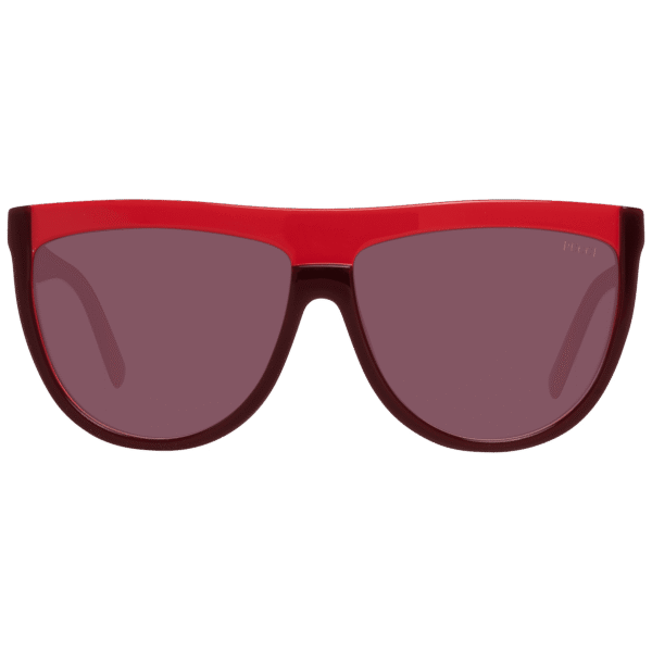 Pucci Sonnenbrille EP0087 6071F – Frontansicht mit Kunststoff Rahmen und Braun Gläsern