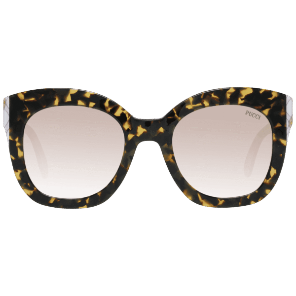 Pucci Sonnenbrille EP0097 5152F – Frontansicht mit Kunststoff Rahmen und Beige Gläsern