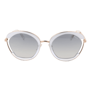 Pucci Sonnenbrille EP0099 5424B – Frontansicht mit Metall Rahmen und Blau Gläsern