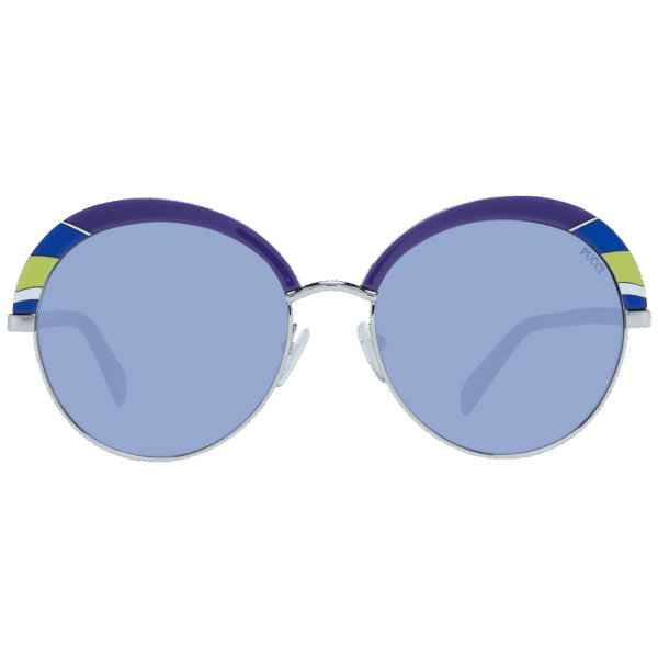 Pucci Sonnenbrille EP0102 5792W – Frontansicht mit Metall & Kunststoff Rahmen und Blau Gläsern