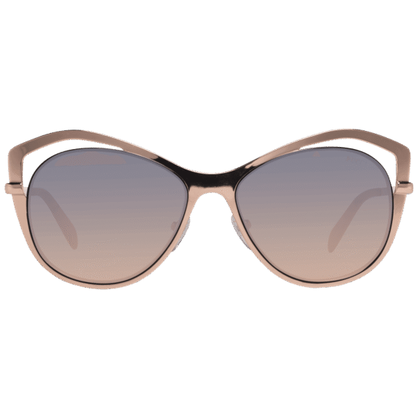 Pucci Sonnenbrille EP0130 5628B – Frontansicht mit Metall Rahmen und Grau Gläsern