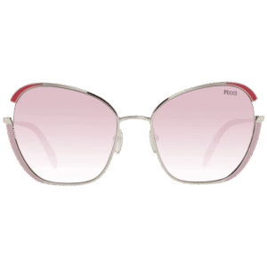Pucci Sonnenbrille EP0131 5832T – Frontansicht mit Metall Rahmen und Rosa Gläsern