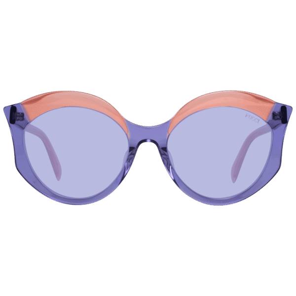 Pucci Sonnenbrille EP0146 5683Y – Frontansicht mit Kunststoff Rahmen und Lila Gläsern