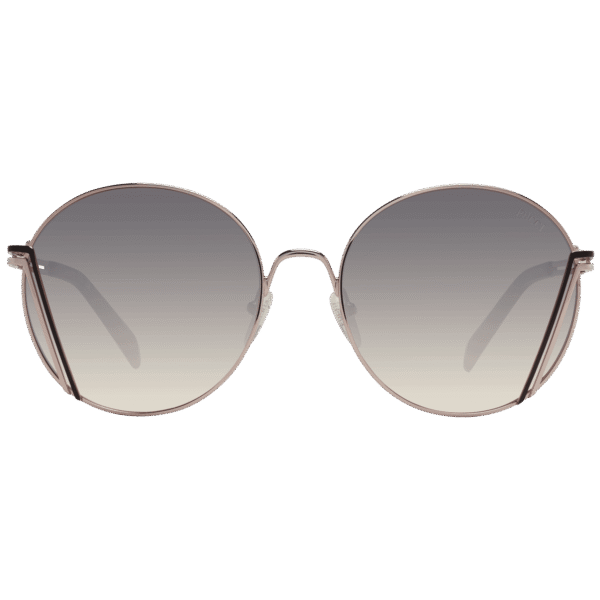 Pucci Sonnenbrille EP0180 5828B – Frontansicht mit Metall Rahmen und Grau Gläsern