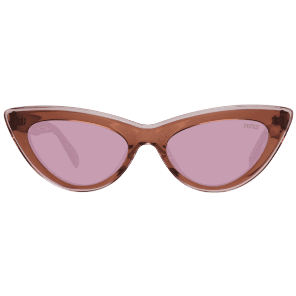 Pucci Sonnenbrille EP0181 5347F – Frontansicht mit Kunststoff Rahmen und Burgunder Gläsern