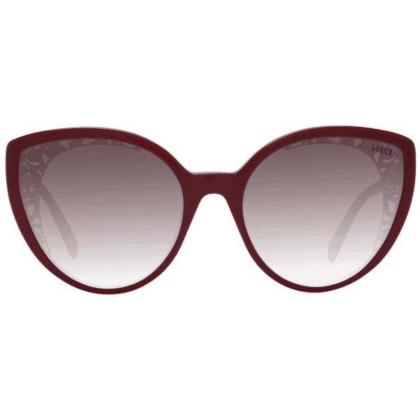 Pucci Sonnenbrille EP0182 5866T – Frontansicht mit Kunststoff Rahmen und Burgunder Gläsern