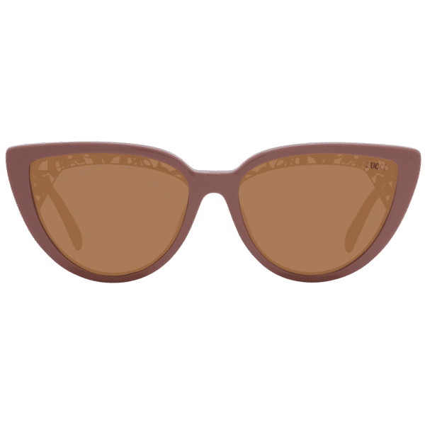 Pucci Sonnenbrille EP0183 5845E – Frontansicht mit Kunststoff Rahmen und Braun Gläsern