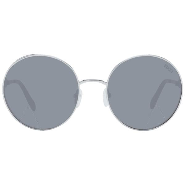 Pucci Sonnenbrille EP0187 5616A – Frontansicht mit Metall Rahmen und Grau Gläsern