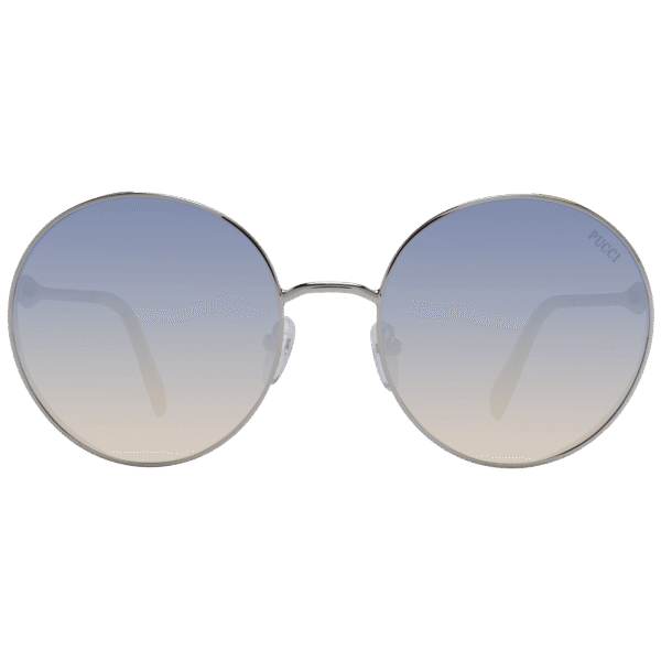 Pucci Sonnenbrille EP0187 5616B – Frontansicht mit Metall Rahmen und Grau Gläsern