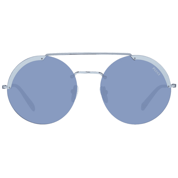 Pucci Sonnenbrille EP0189 5816A – Frontansicht mit Metall Rahmen und Grau Gläsern