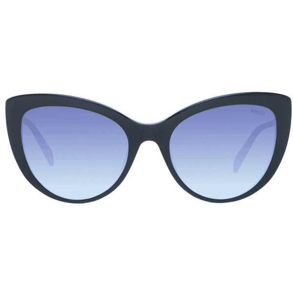 Pucci Sonnenbrille EP0191 5601B – Frontansicht mit Kunststoff Rahmen und Blau Gläsern