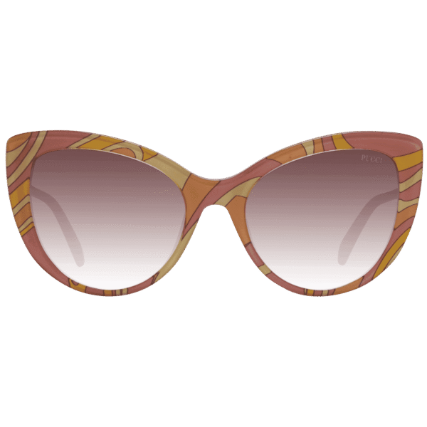 Pucci Sonnenbrille EP0191 5674F – Frontansicht mit Kunststoff Rahmen und Braun Gläsern