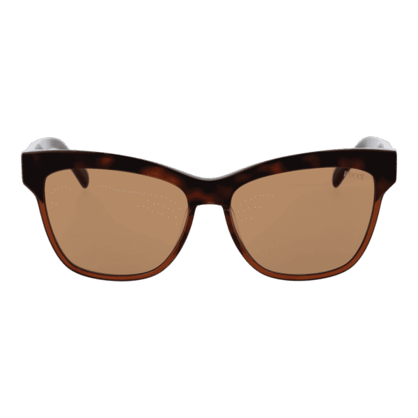 Pucci Sonnenbrille EP0198 5756E – Frontansicht mit Azetat Rahmen und Orange Gläsern