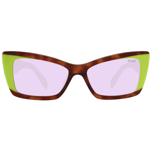 Pucci Sonnenbrille EP0205 5453Y – Frontansicht mit Kunststoff Rahmen und Lila Gläsern