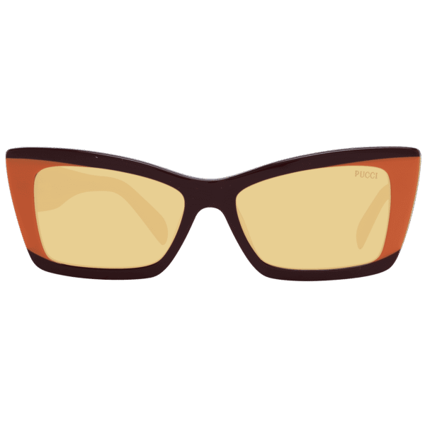 Pucci Sonnenbrille EP0205 5471E – Frontansicht mit Kunststoff Rahmen und Braun Gläsern