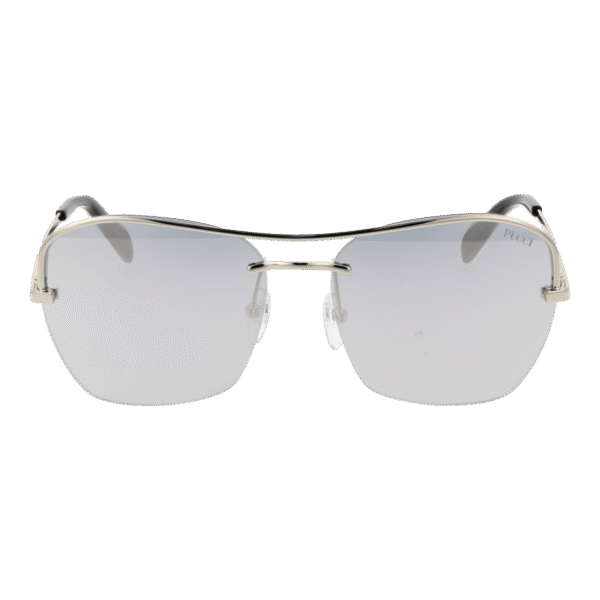 Pucci Sonnenbrille EP0225 5616C – Frontansicht mit Metall Rahmen und Grau Gläsern