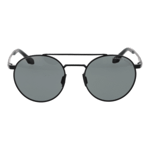 Range Rover Sonnenbrille RRS101 51BLK – Frontansicht mit Titan Rahmen und Grau Gläsern