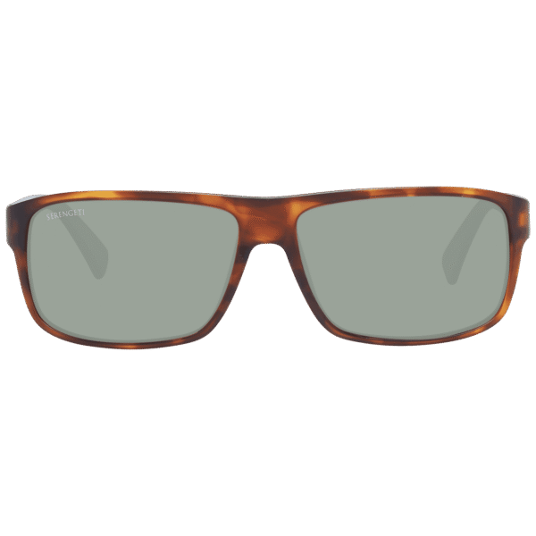 Serengeti Sonnenbrille 9053 61 – Frontansicht mit Kunststoff Rahmen und Grün Gläsern