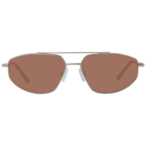 Serengeti Sonnenbrille SS539001 57 – Frontansicht mit Metall Rahmen und Orange Gläsern