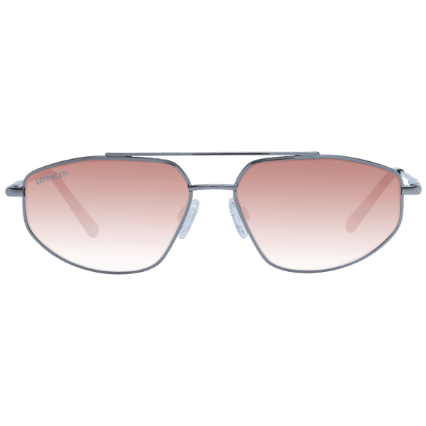 Serengeti Sonnenbrille SS539004 57 – Frontansicht mit Metall Rahmen und Orange Gläsern