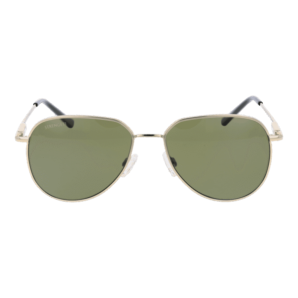 Serengeti Sonnenbrille SS543003 Haywood – Frontansicht mit Kunststoff Rahmen und Grün Gläsern