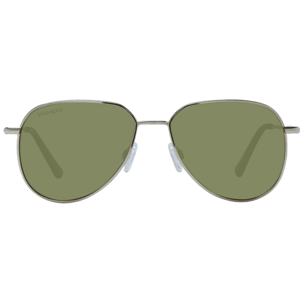 Serengeti Sonnenbrille SS544003 55 – Frontansicht mit Metall Rahmen und Grün Gläsern