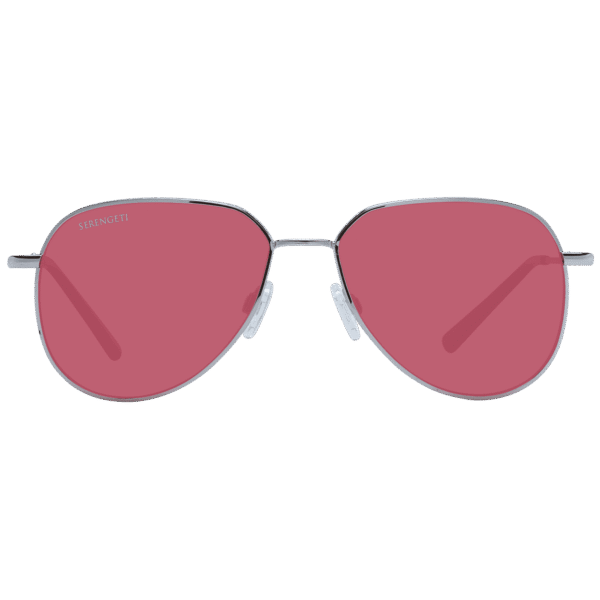 Serengeti Sonnenbrille SS544004 55 – Frontansicht mit Metall Rahmen und Rosa Gläsern