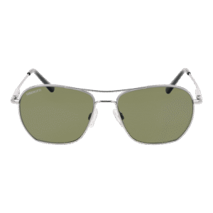 Serengeti Sonnenbrille SS545002 Lunger – Frontansicht mit Metall Rahmen und Grün Gläsern