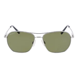 Serengeti Sonnenbrille SS545002 Lunger – Frontansicht mit Metall Rahmen und Grün Gläsern