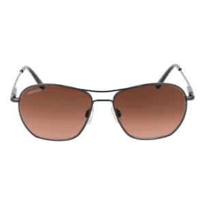 Serengeti Sonnenbrille SS545003 Lunger – Frontansicht mit Metall Rahmen und Braun Gläsern
