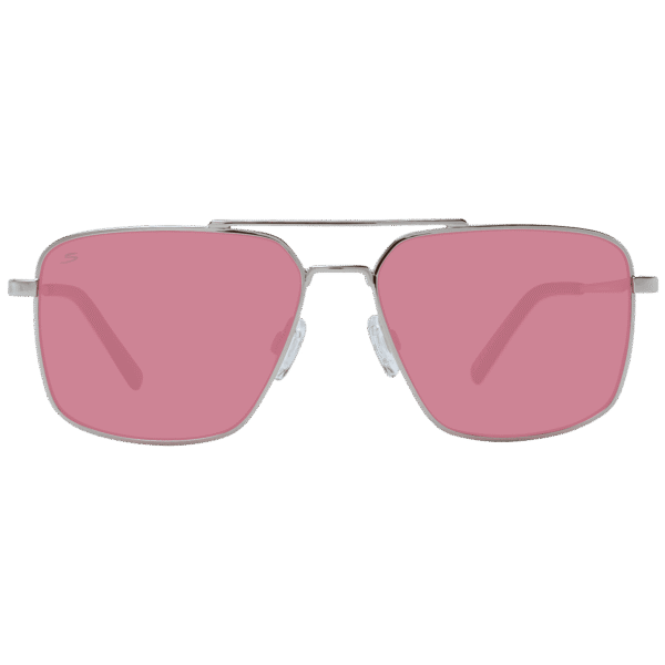 Serengeti Sonnenbrille SS554005 56 – Frontansicht mit Metall Rahmen und Pink Gläsern